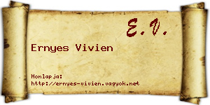 Ernyes Vivien névjegykártya